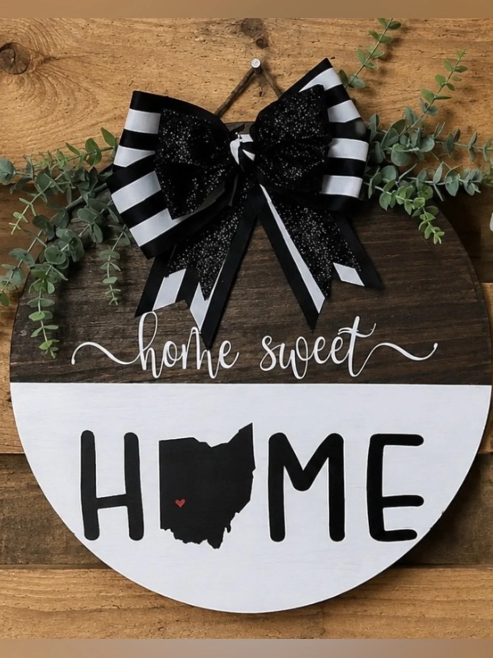 CUSTOM | Handmade 15” Wooden Door Hanger | Hand Painted Porch Decor | Front Door
